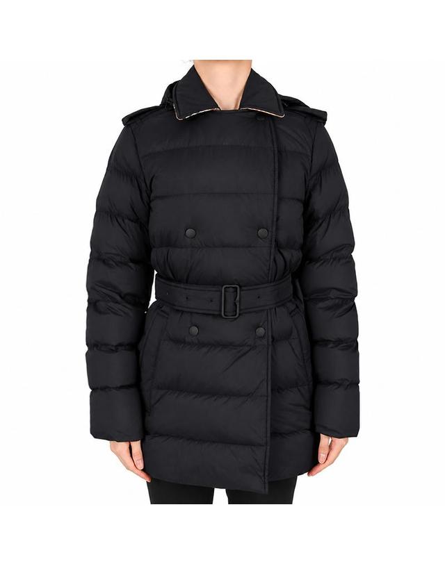 버버리 버버리 26FW 여성 벨트 후드 다운 패딩 블랙 8131874 A1189 착용컷