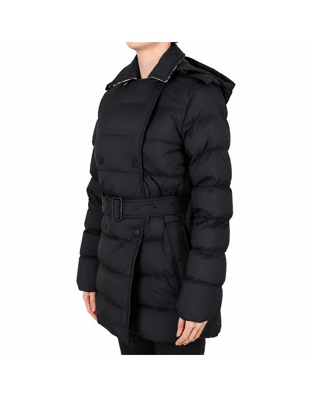 버버리 버버리 26FW 여성 벨트 후드 다운 패딩 블랙 8131874 A1189 착용컷