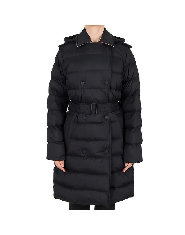버버리 버버리 26FW 여성 벨트 후드 다운 패딩 블랙 8131875 A1189 착용컷