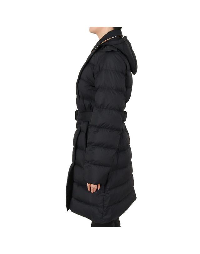 버버리 버버리 26FW 여성 벨트 후드 다운 패딩 블랙 8131875 A1189 착용컷