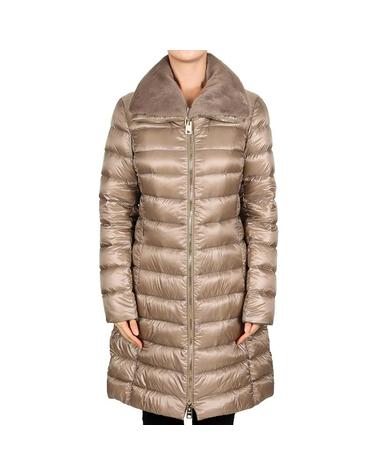 에르노 26FW 여성 엘리사 구스다운 롱패딩 페이크퍼 베이지 PI0650DICM05 12017Z 2600