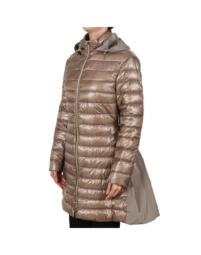 에르노 에르노 26SS 여성 라이트웨이트 후드 다운 패딩 자켓 베이지 PI002190D 12017Z 2600 착용컷