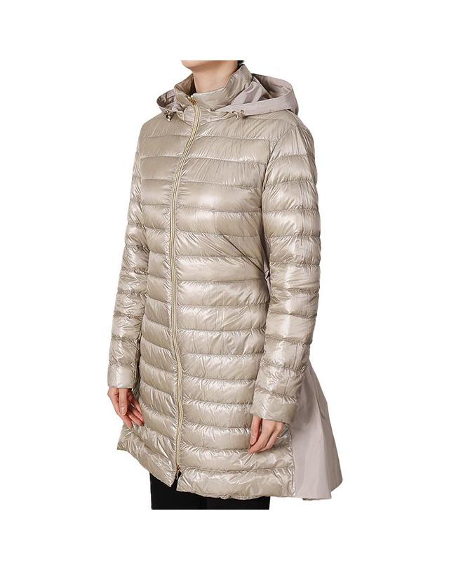 에르노 에르노 26SS 여성 라이트웨이트 후드 다운 패딩 자켓 바닐라 PI002190D 12017Z 1985 착용컷