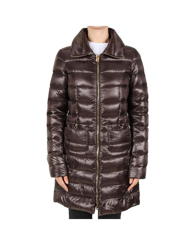 에르노 에르노 26FW 여성 마리아 구스다운 롱패딩 초콜릿 PI0002DIC 12017Z 8800 착용컷