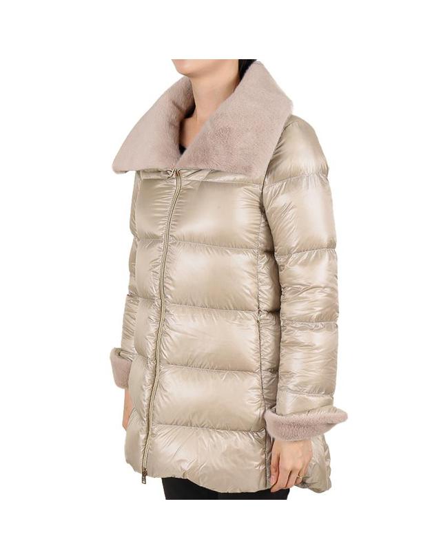 에르노 에르노 26FW 여성 페이크퍼 다운 자켓 바닐라 PI002140D 12017Z 1985 착용컷
