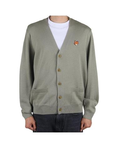 메종키츠네 남성 폭스헤드 레귤러 울 가디건 로렐그린 PM00501KT1181 P131