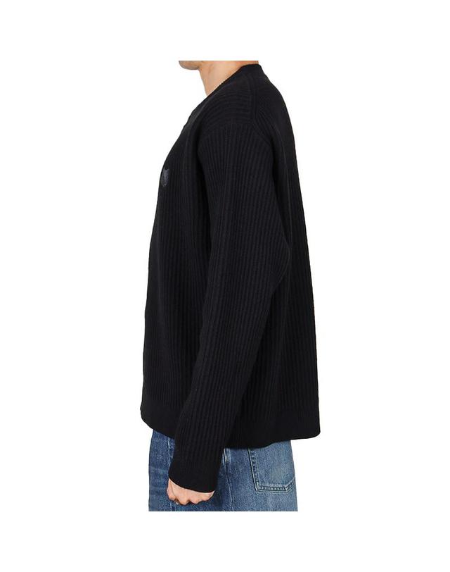 메종 키츠네 메종키츠네 메종키츠네 남성 폭스헤드 울 가디건 블랙 PM00508KT1149 P199 착용컷