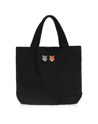 메종키츠네 26SS 더블 폭스헤드 토트백 앤트러사이트 OW511CFWW0096 P190