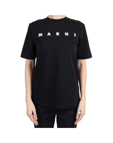 마르니 여성 로고 반팔티 블랙 성인사이즈 M01601 M00RF 0M900 12-14Y