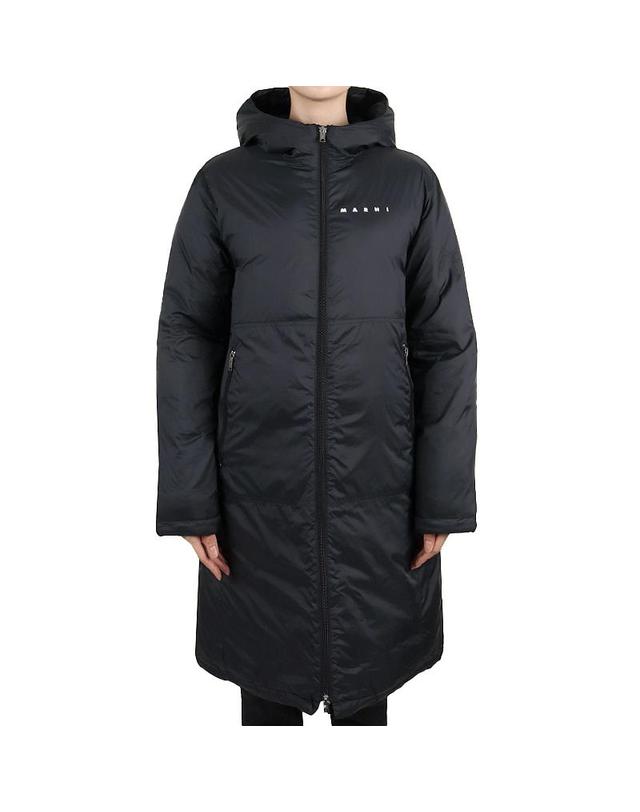 마르니 마르니 여성 후드 자켓 블랙 성인사이즈 M01537 M00LY 0M900 12-14Y 착용컷