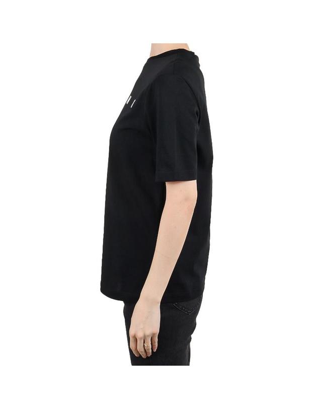 마르니 마르니 26SS 여성 로고 반팔티 블랙 성인사이즈 M01601 M00RF 0M900 12-14Y 착용컷