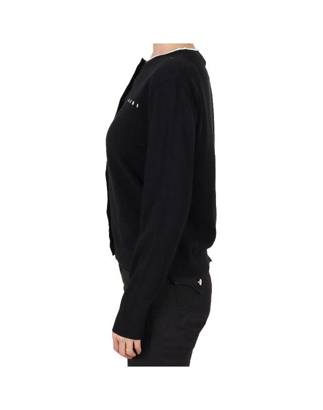 마르니 마르니 26SS 여성 로고 가디건 블랙 성인사이즈 M01740 M00X2 0M900 12-14Y 착용컷