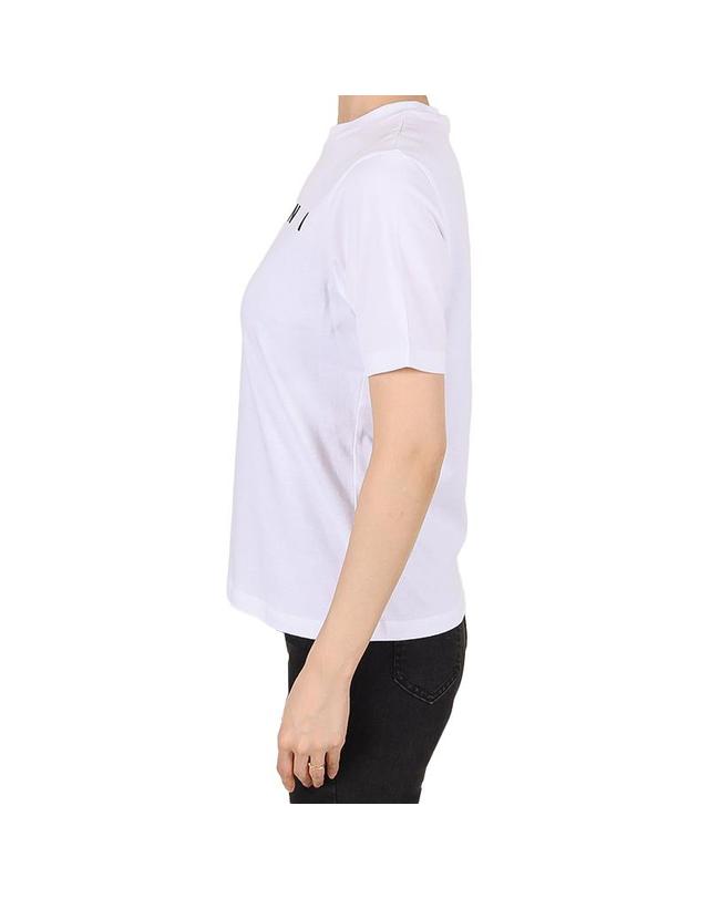 마르니 마르니 26SS 여성 로고 반팔티 화이트 성인사이즈 M01601 M00RF 0M100 12-14Y 착용컷