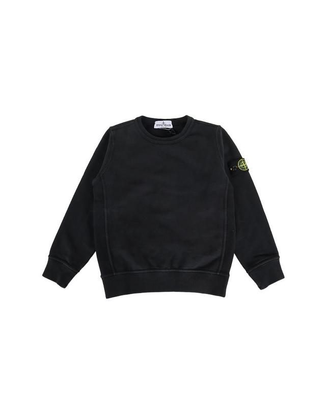 스톤아일랜드 스톤아일랜드 키즈 와펜 패치 맨투맨 블랙 K2S166100001 S0A20 V0029 6-8Y 착용컷