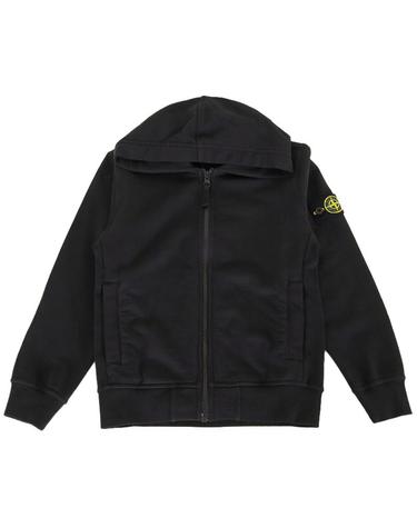 스톤아일랜드 26SS 키즈 와펜 패치 후드집업 블랙 L1S166100004 S0040 V0029 6-8Y