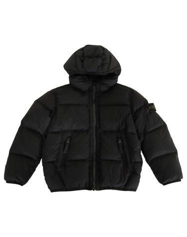스톤아일랜드 26FW 키즈 와펜 패치 다운 패딩 블랙 L2S164100004 S0028 V0029 6-8Y
