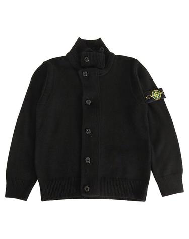 스톤아일랜드 26FW 키즈 와펜 패치 하이넥 가디건 블랙 L2S165100003 S00M1 V0029 6-8Y