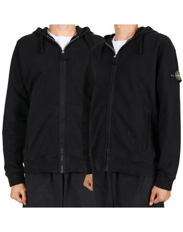 스톤아일랜드 26FW 남성 와펜 패치 기모 후드집업 블랙 L2S156100067 S0A20 V0029