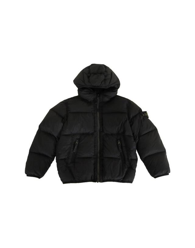 스톤아일랜드 스톤아일랜드 26FW 키즈 와펜 패치 다운 패딩 블랙 L2S164100004 S0028 V0029 6-8Y 착용컷