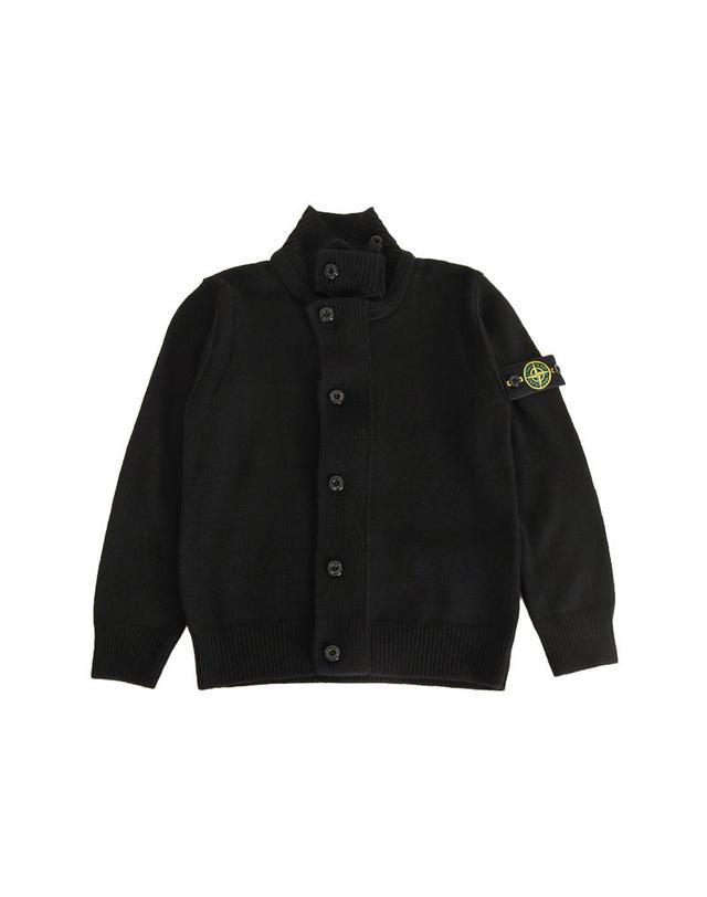 스톤아일랜드 스톤아일랜드 26FW 남성 와펜 패치 하이넥 가디건 블랙 성인사이즈 L2S165100003 S00M1 V0029 14Y 착용컷