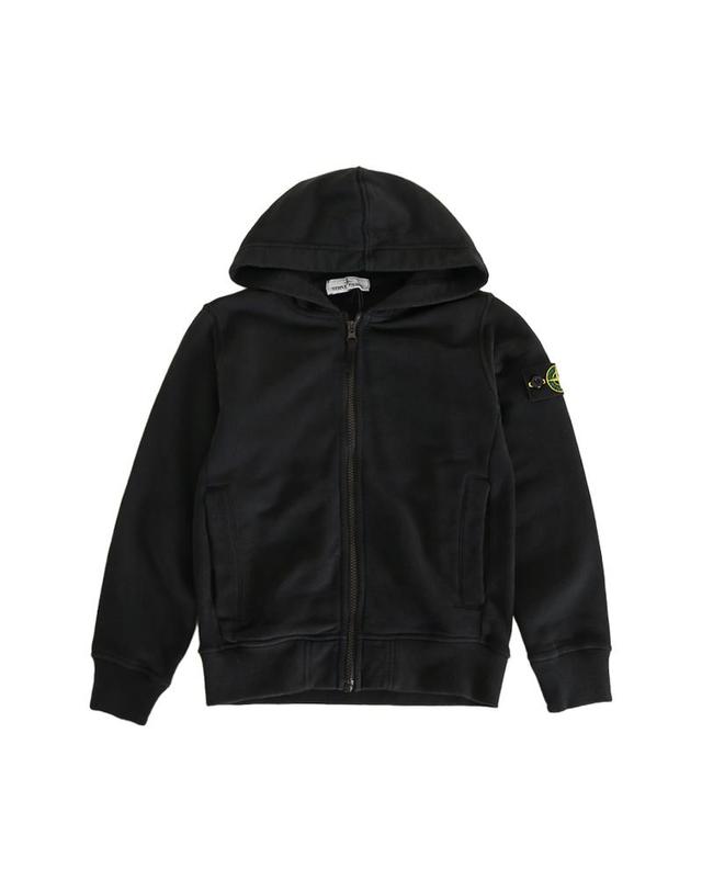 스톤아일랜드 스톤아일랜드 26FW 키즈 와펜 패치 후드집업 블랙 L2S166100006 S0A20 V0029 6-8Y 착용컷