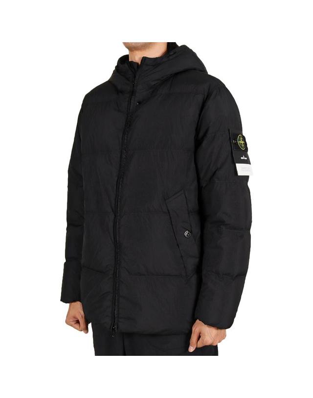 스톤아일랜드 스톤아일랜드 26FW 남성 와펜 패치 크링클랩스 다운 패딩 블랙 L2S154100037 S0A23 V0029 착용컷