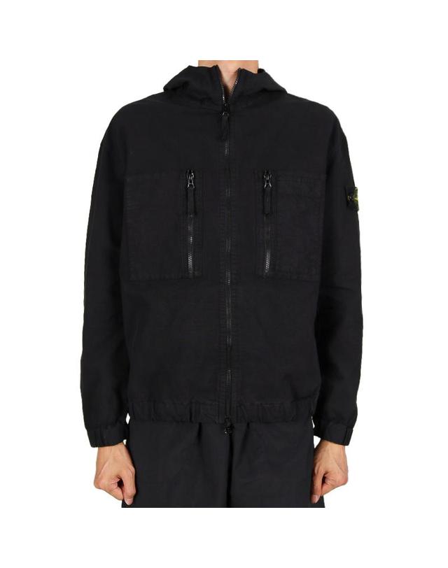 스톤아일랜드 스톤아일랜드 26FW 남성 와펜 패치 후드 자켓 블랙 L2S151200011 S0211 V0029 착용컷