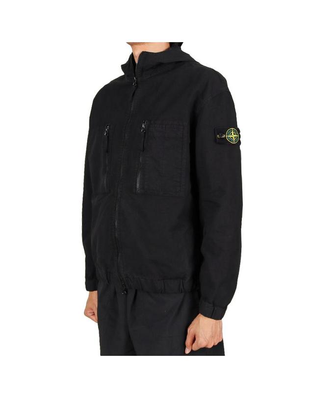 스톤아일랜드 스톤아일랜드 26FW 남성 와펜 패치 후드 자켓 블랙 L2S151200011 S0211 V0029 착용컷