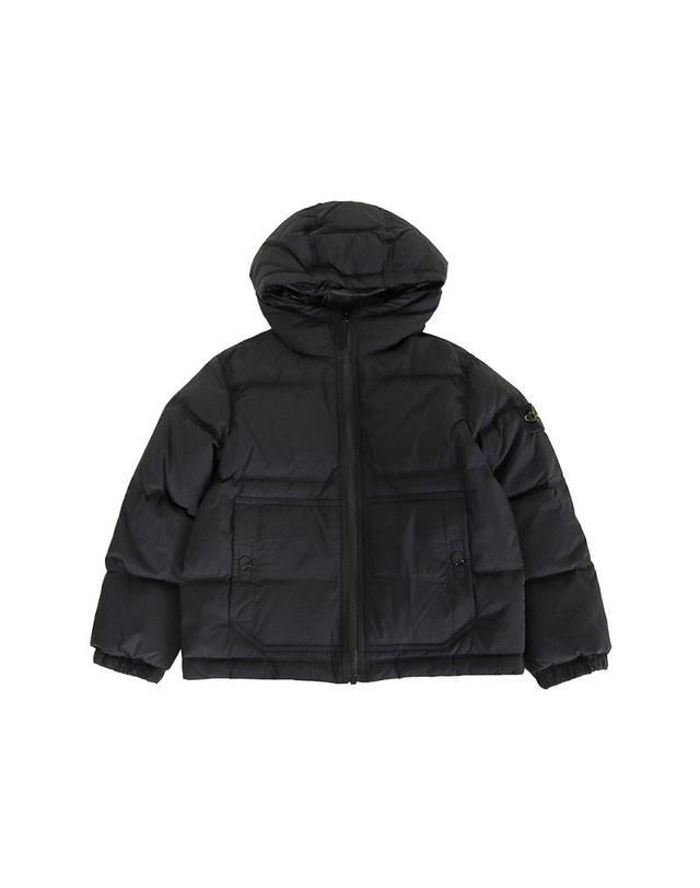 스톤아일랜드 스톤아일랜드 26FW 키즈 와펜 패치 다운 패딩 블랙 L2S164100005 S0483 V0029 6-8Y 착용컷