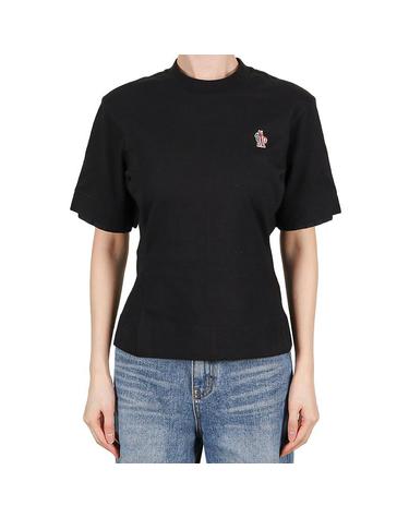 몽클레어 26SS 여성 로고 반팔티 블랙 8C00009 89AW1 999