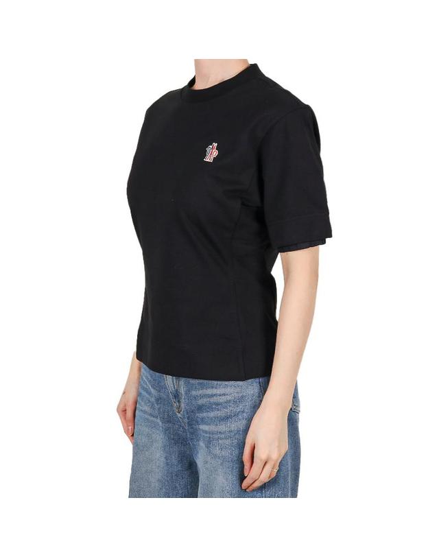 몽클레르 몽클레어 26SS 여성 로고 반팔티 블랙 8C00009 89AW1 999 착용컷
