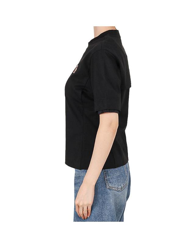 몽클레르 몽클레어 26SS 여성 로고 반팔티 블랙 8C00009 89AW1 999 착용컷