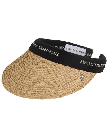 헬렌카민스키 여성 비앙카 8 바이저햇 네츄럴블랙로고 HAT52204 NATURALBLACKLOGO
