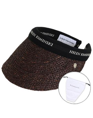 헬렌카민스키 여성 비앙카 8 바이저햇 초콜릿블랙로고 더스트백 포함 HAT52204 CHOCOLATEBLACKLOGO PKG