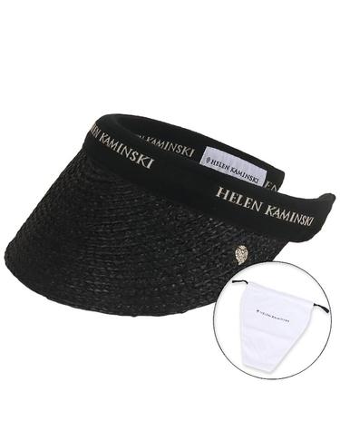 헬렌카민스키 26SS 여성 비앙카 8 바이저햇 챠콜블랙로고 더스트백 포함 HAT52204 CHARCOALBLACKLOGO PKG