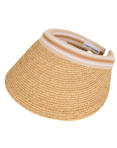 헬렌카민스키 26FW 여성 비앙카 12 바이저햇 네츄럴누가스트라이프 HAT51794 NATURALNOUGATSTRIPE