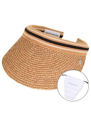 헬렌카민스키 26FW 여성 비앙카 8 바이저햇 누가블랙스트라이프 더스트백 포함 HAT52203 NOUGATBLACKSTRIPE PKG