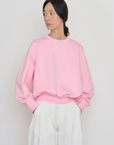 Volume cut sweat top light pink