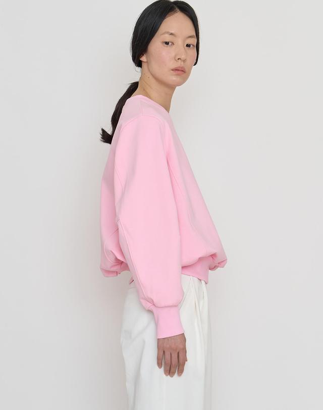 마누엘에기욤 Volume cut sweat top light pink 착용컷