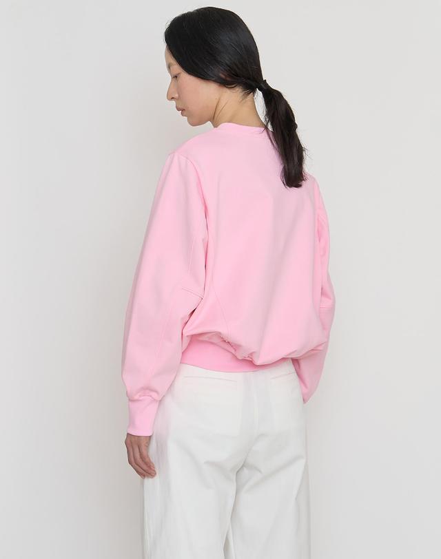 마누엘에기욤 Volume cut sweat top light pink 착용컷