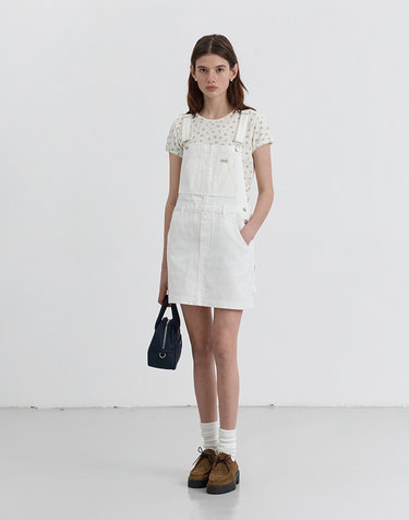 DENIM OVERALL DRESS CREAM_UDDR5B224CR