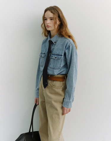 UNISEX CLASSIC DENIM SHIRT LIGHT BLUE_UDSH6A101B1