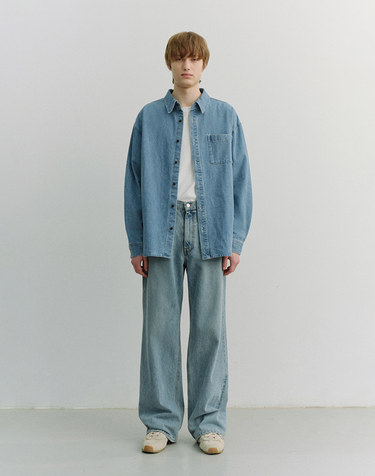 LOW RISE WIDE JEANS LIGHT BLUE_M_UDPA6A308B1