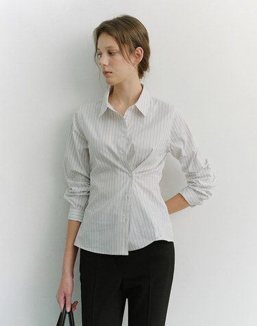 2-WAY ESSENTIAL STRIPED SHIRT GREY STRIPE_UDSH6A202G2