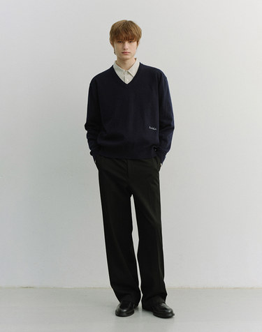 UNISEX SOFT V-NECK SWEATER FRENCH NAVY_M_UDSW6A108N2