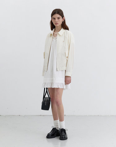 UNISEX SUMMER HARRINGTON JACKET CREAM STRIPE_UDJU5B122CR