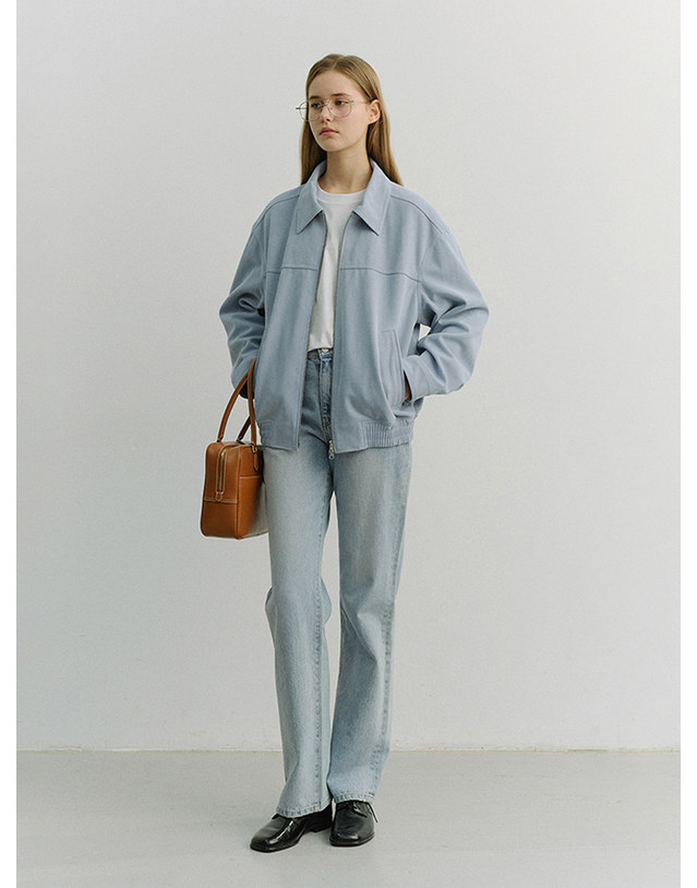 던스트 ESSENTIAL STRAIGHT FULL LENGTH JEANS LIGHT BLUE_UDPA6A217B1 블루 착용컷