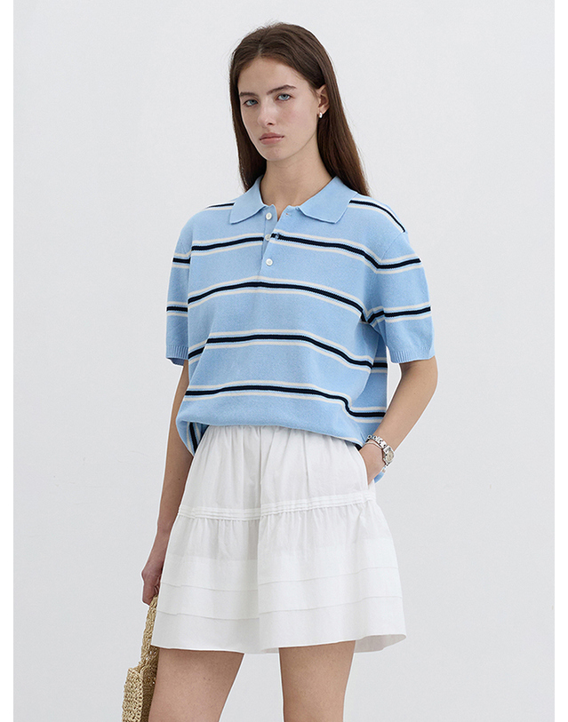 던스트 MINI FULL SKIRT IVORY_UDSK5B224IV 아이보리 착용컷