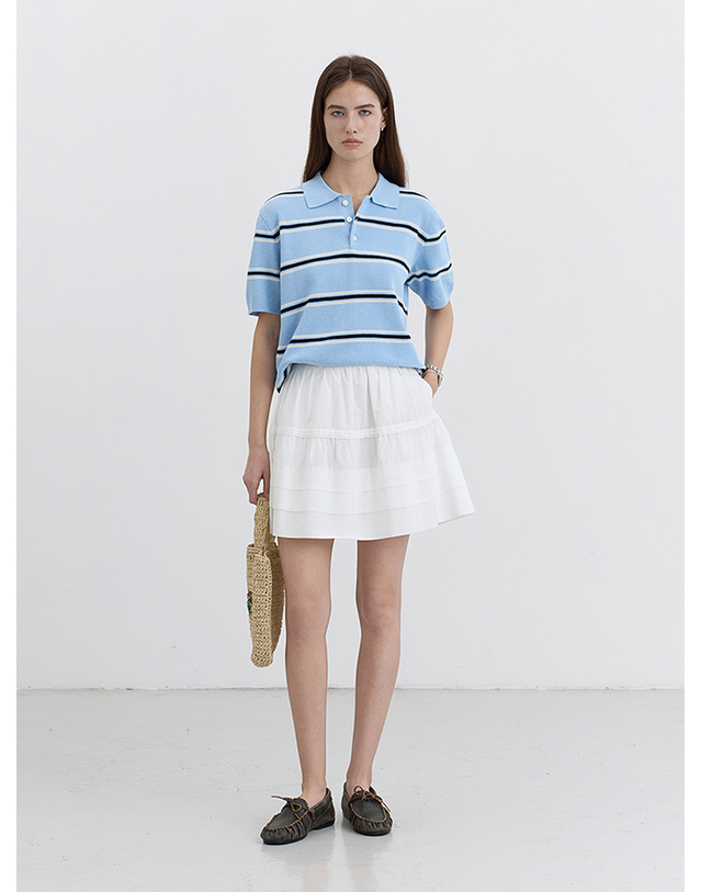 던스트 MINI FULL SKIRT IVORY_UDSK5B224IV 아이보리 착용컷