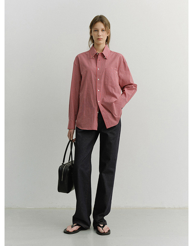 던스트 90S WIDE LEG NEW JEANS RAW DENIM_UDPA6A210N1 네이비 착용컷